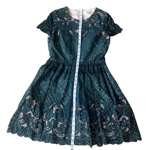 Eliza J Green Black Lace Dress Size 6 - Picture 13 of 16
